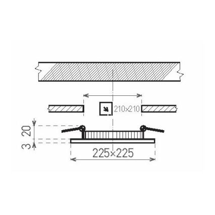 LED Einbauleuchte 90xLED SMD/18W/230V