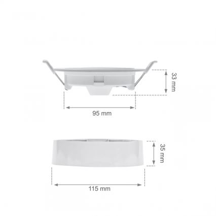 LED-Einbauleuchte ALGINE 2-in-1 LED/6W/230V 3000K weiß