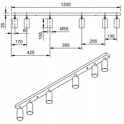LED Einbauleuchte ANGIE 6xGU10/6W/230V Weiß