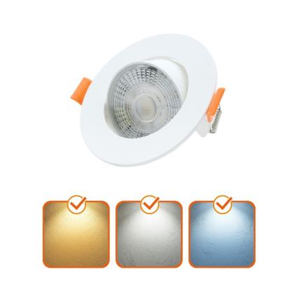 LED-Einbauleuchte BRINO LED, 3/5/7 W, 230 V, 3000/4000/6500 K, weiß
