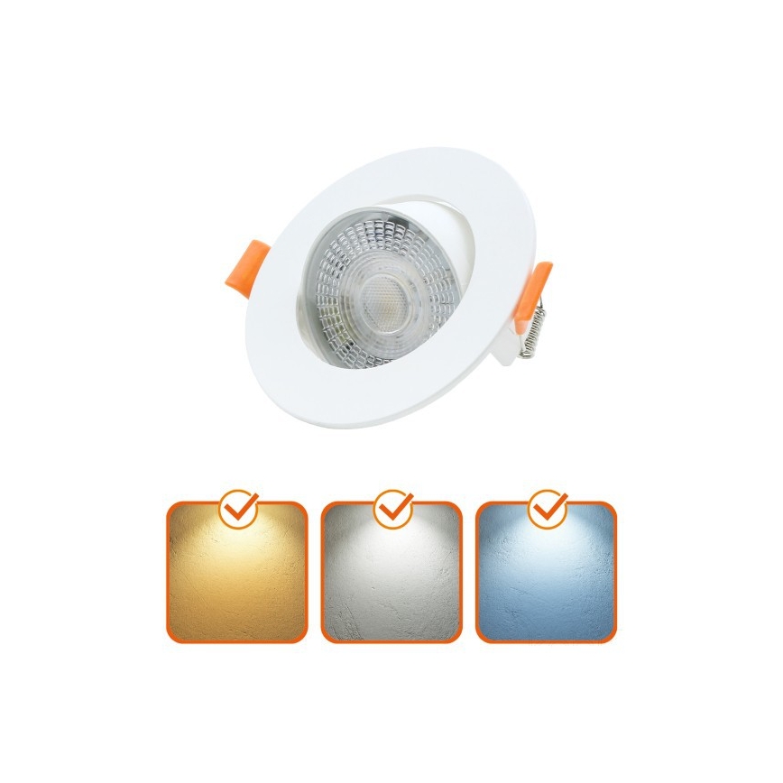 LED-Einbauleuchte BRINO LED, 3/5/7 W, 230 V, 3000/4000/6500 K, weiß