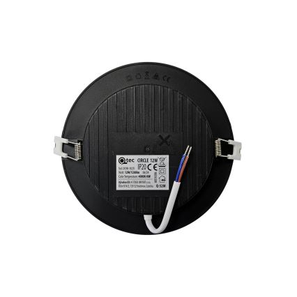 LED-Einbauleuchte CIRCLE LED/12W/230V 4000K d 17 cm schwarz