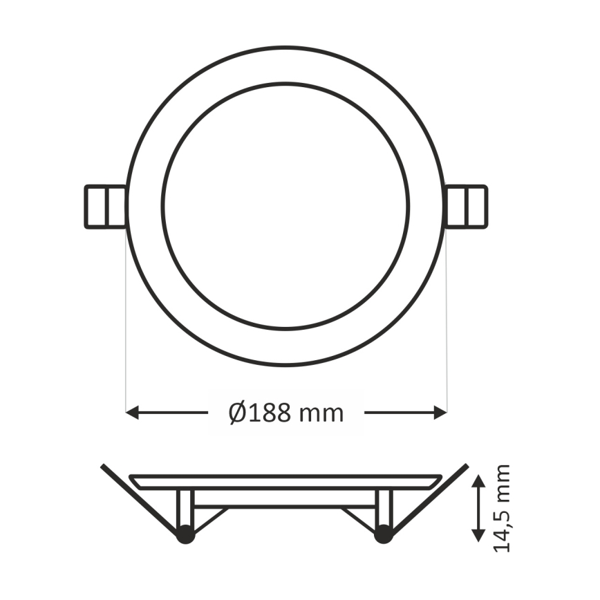 LED-Einbauleuchte CIRCLE LED/15W/230V 6500K d 18,8 cm weiß