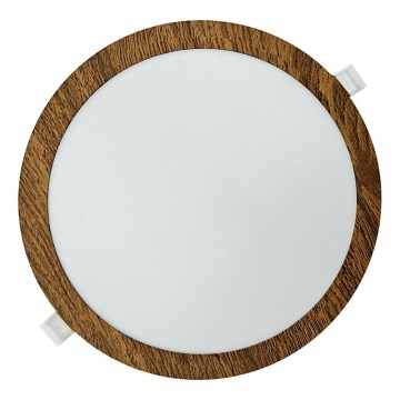 LED-Einbauleuchte CIRCLE LED/24W/230V 4200K d 29,6 cm braun
