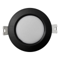 LED-Einbauleuchte CIRCLE LED/3W/230V 4000K d 9 cm schwarz