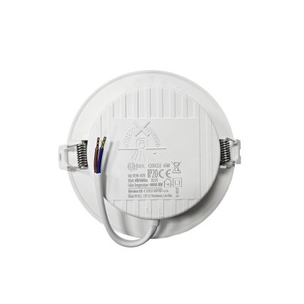 LED-Einbauleuchte CIRCLE LED/6W/230V 4000K d 12 cm weiß