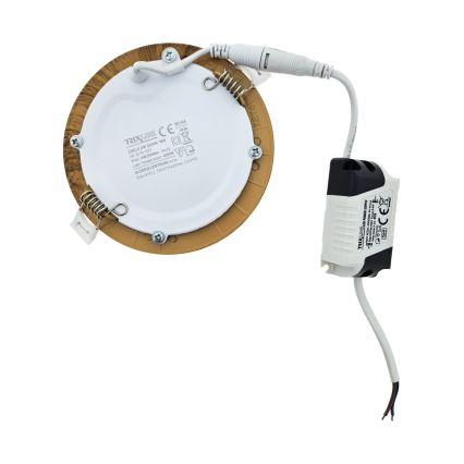 LED-Einbauleuchte CIRCLE LED/6W/230V 4200K d 11,8 cm braun