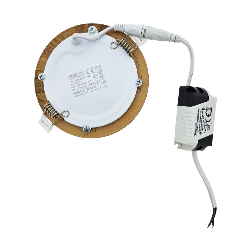 LED-Einbauleuchte CIRCLE LED/6W/230V 4200K d 11,8 cm braun