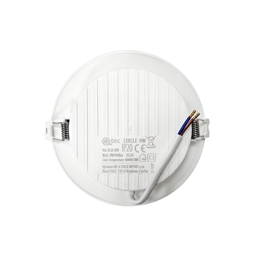 LED-Einbauleuchte CIRCLE LED/9W/230V 4000K d 14,5 cm weiß
