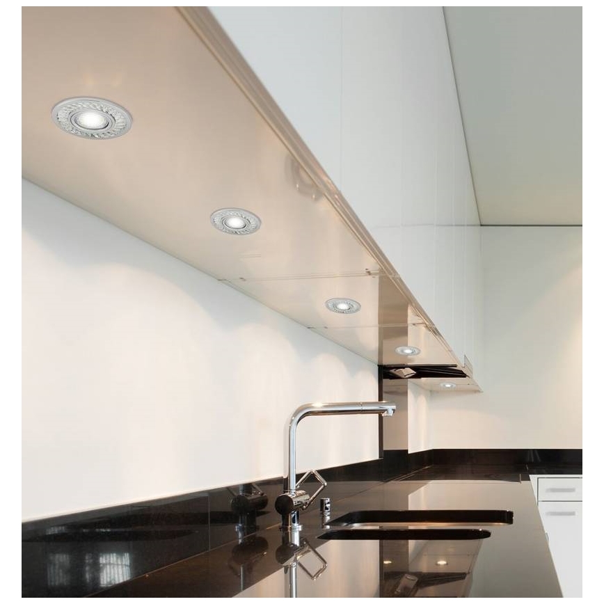 LED-Einbauleuchte EYE 1xGU10/50W + LED/3W/230V