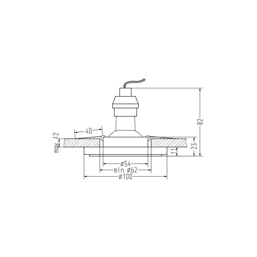 LED-Einbauleuchte EYE 1xGU10/50W + LED/3W/230V