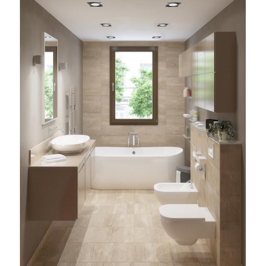 LED-Einbauleuchte für Badezimmer BONO LED/8W/230V 3000K IP65 glänzendes Chrom