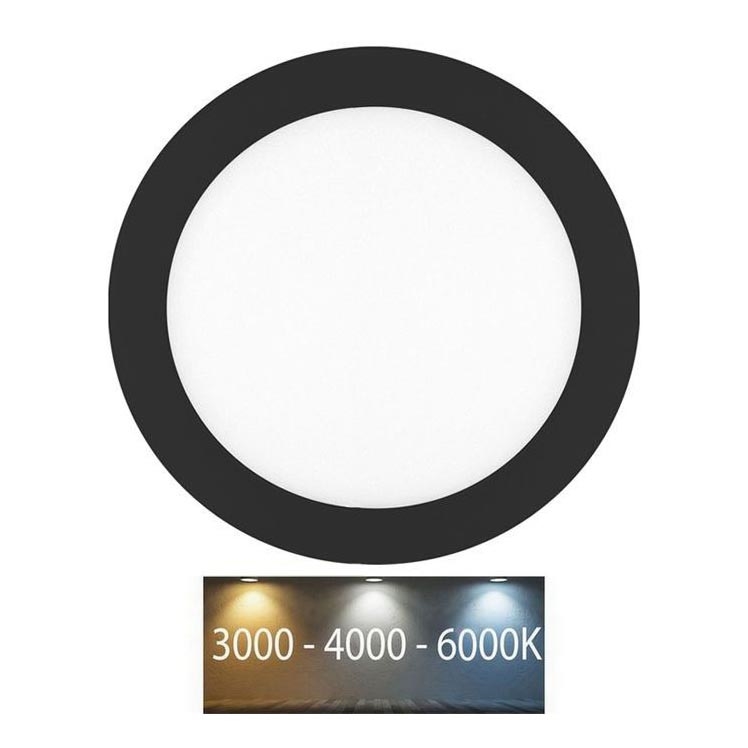 LED-Einbauleuchte für Badezimmer LADA LED/25W/230V 3000/4000/6000K d 30 cm IP44 schwarz