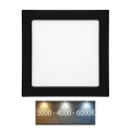 LED-Einbauleuchte für Badezimmer RAFA LED/12W/230V 3000/4000/6000K 17x17 cm IP44 schwarz