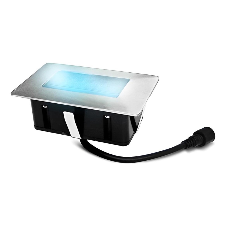 LED-Einbauleuchte für den Außenbereich EASY CONNECT LED/2W/230V blau IP67 rechteckig