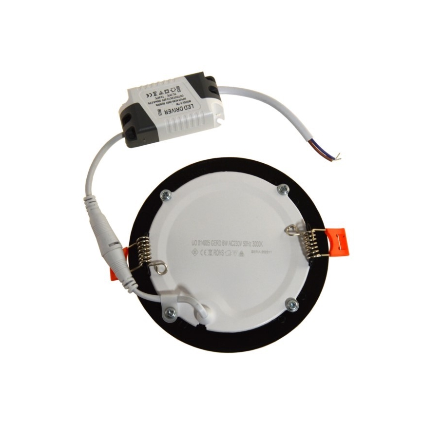 LED-Einbauleuchte GERD LED/6W/230V 3000K schwarz