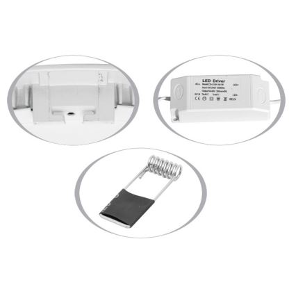 LED-Einbauleuchte für Badezimmer LADA LED/25W/230V 2700K IP44