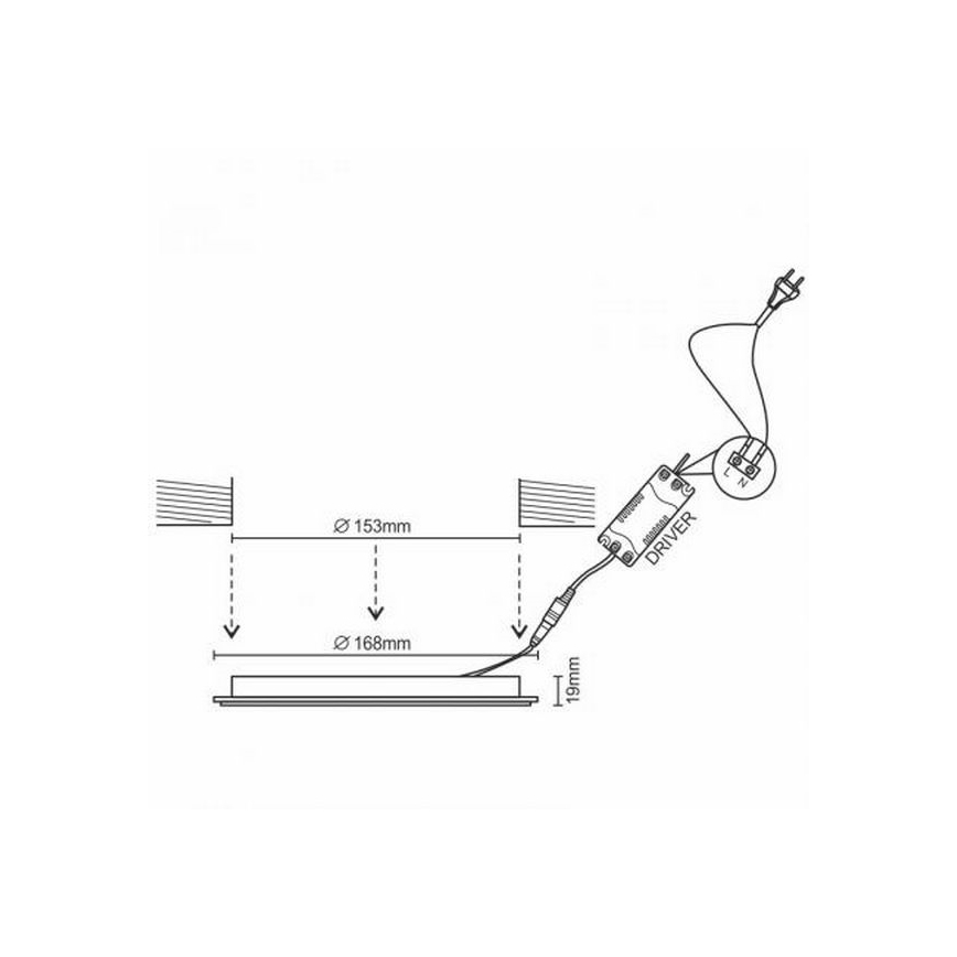LED-Einbauleuchte LED/12W/230V