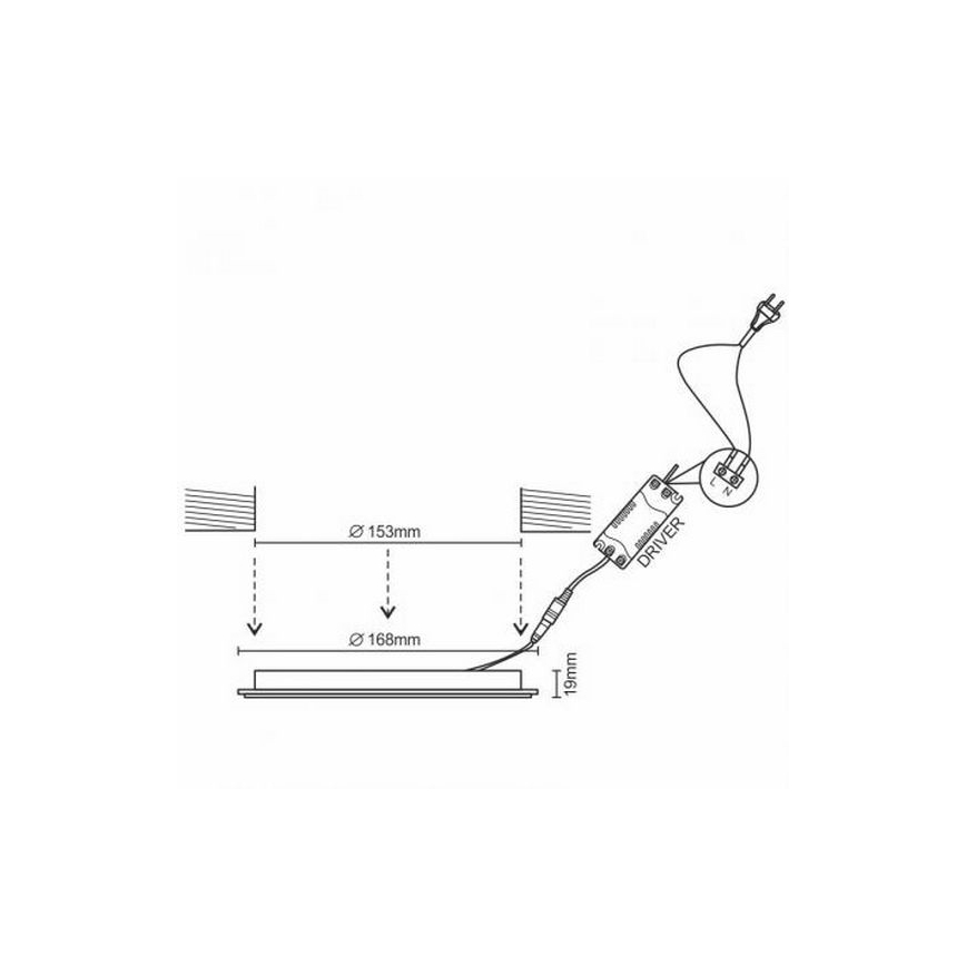 LED-Einbauleuchte LED/12W/230V