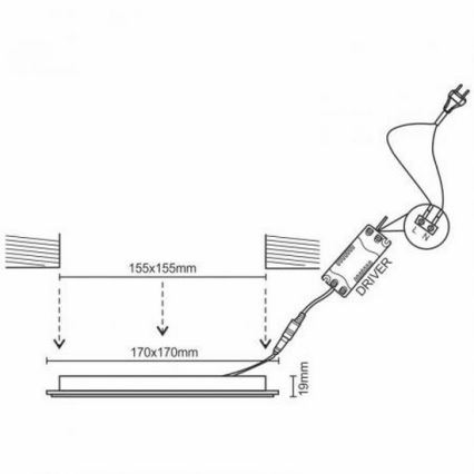 LED-Einbauleuchte LED/12W/230V