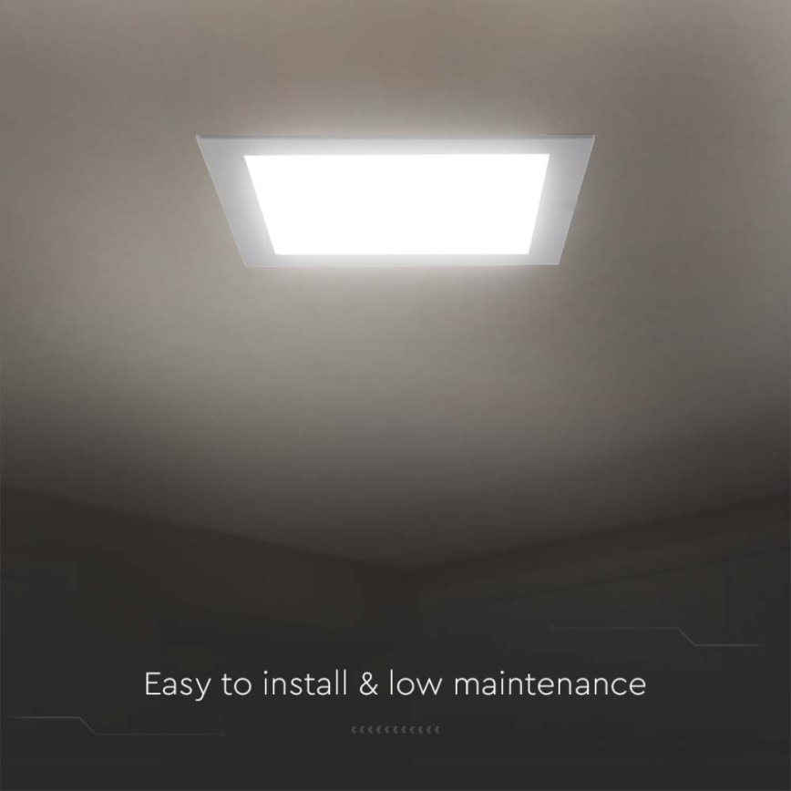 LED-Einbauleuchte LED/18W/230V 22x22 cm 3000K weiß