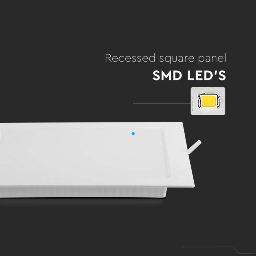 LED-Einbauleuchte LED/18W/230V 22x22 cm 3000K weiß