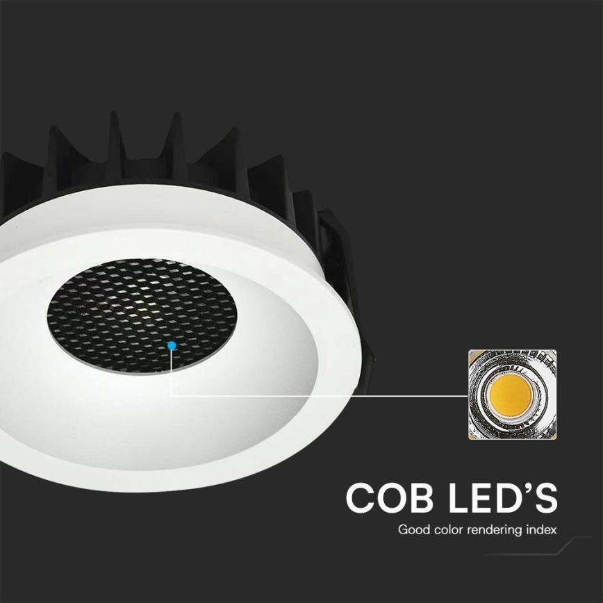 LED-Einbauleuchte LED/18W/230V 3000/4000/6400K d 10,6 cm weiß