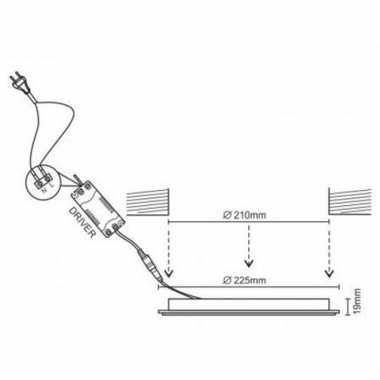 LED Einbauleuchte LED/18W/230V 4000K