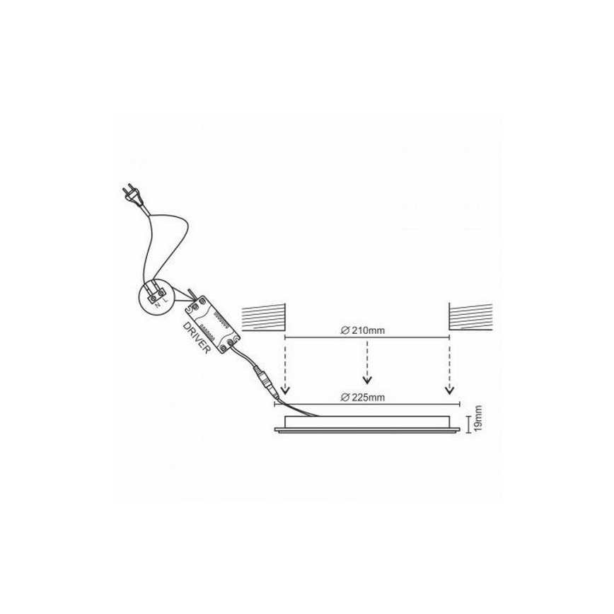 LED-Einbauleuchte LED/18W/230V
