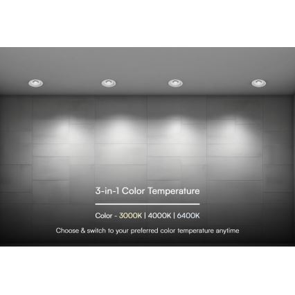 LED-Einbauleuchte LED/24W/230V 3000/4000/6400K ø 13,5 cm weiß