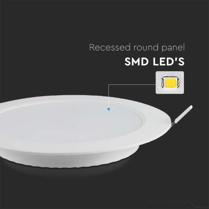 LED-Einbauleuchte LED/24W/230V d 29,6 cm 6500K weiß