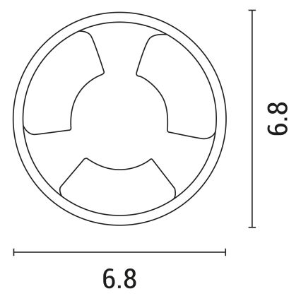 LED-Einbauleuchte LED/3W/12V IP65