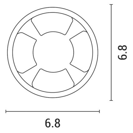 LED-Einbauleuchte LED/3W/12V IP65