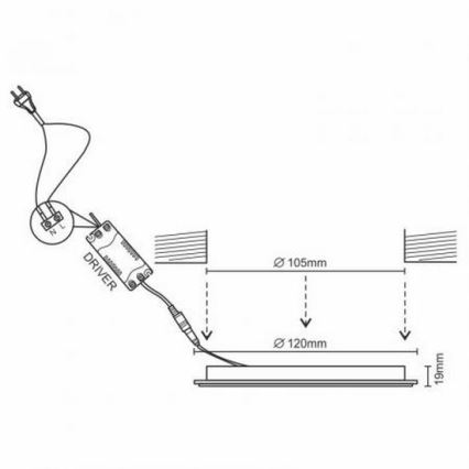 LED-Einbauleuchte LED/6W/230V