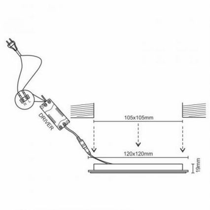 LED-Einbauleuchte LED/6W/230V