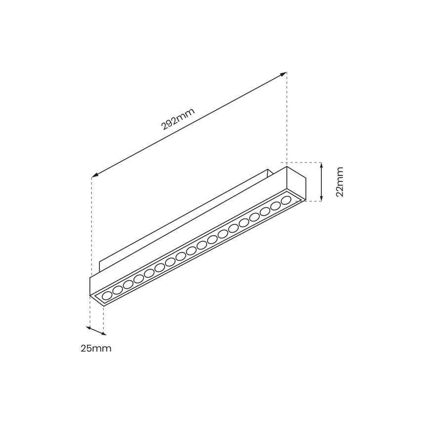LED-Einbauleuchte MAGNETIC TRACK LED/18W/48V 4000K