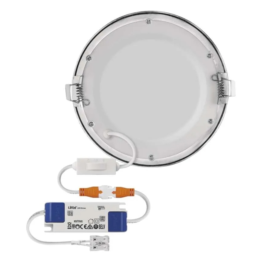 LED-Einbauleuchte NEXXO LED/12,5W/230V 3000/3500/4000K, silber, Ø 17 cm