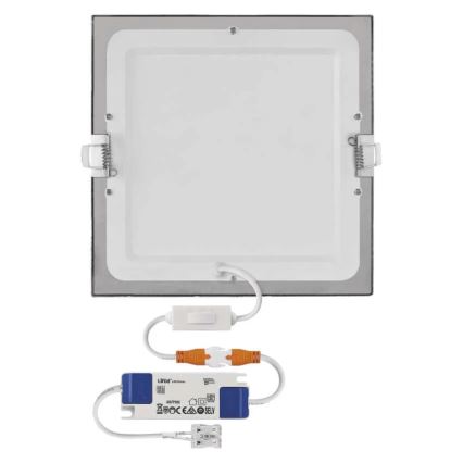 LED-Einbauleuchte NEXXO LED/18W/230V 3000/3500/4000K silber 22,5x22,5 cm