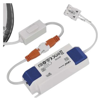 LED-Einbauleuchte NEXXO LED/18W/230V 3000/3500/4000K silber Ø 22,5 cm