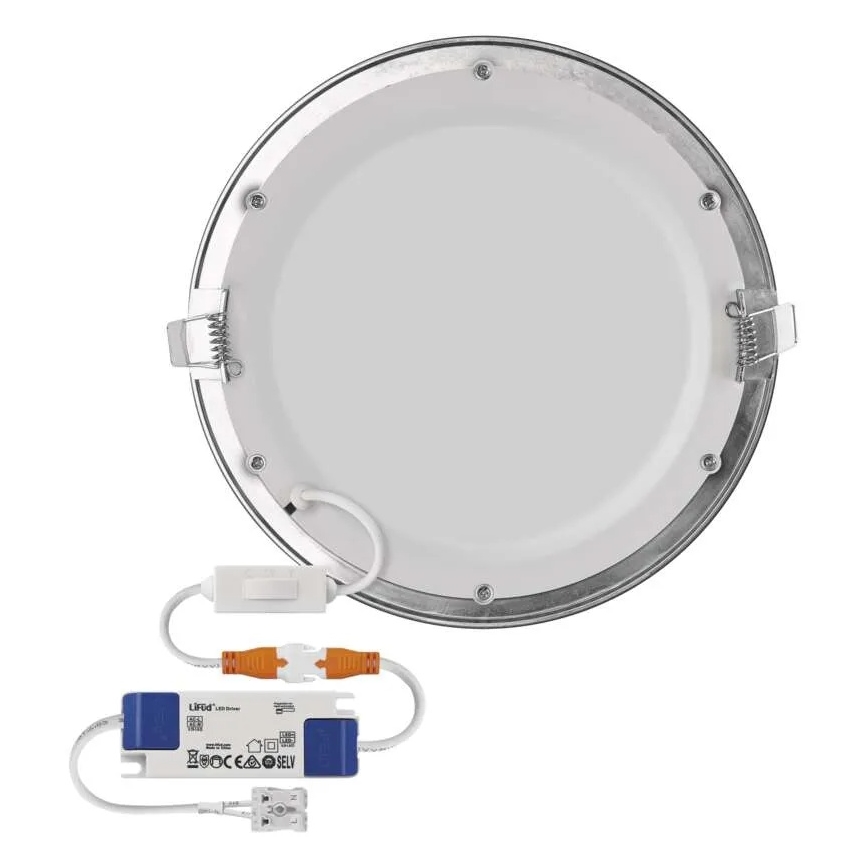 LED-Einbauleuchte NEXXO LED/18W/230V 3000/3500/4000K silber Ø 22,5 cm