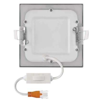LED-Einbauleuchte NEXXO LED/7W/230V 3000/3500/4000K silber 12x12 cm