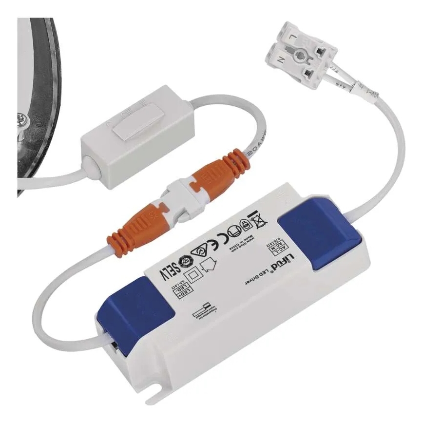 LED-Einbauleuchte NEXXO LED/7W/230V 3000/3500/4000K, silber, Ø 12 cm