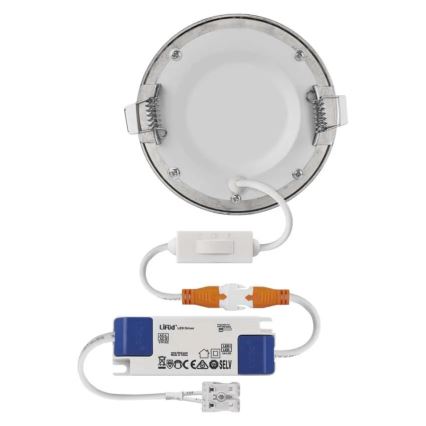 LED-Einbauleuchte NEXXO LED/7W/230V 3000/3500/4000K, silber, Ø 12 cm