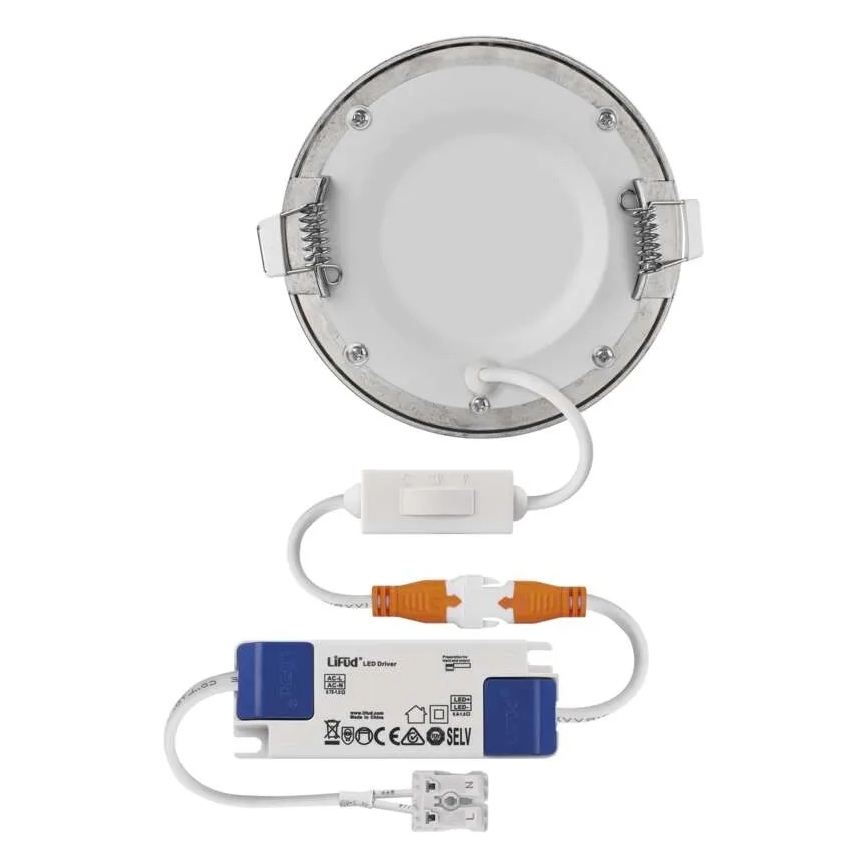 LED-Einbauleuchte NEXXO LED/7W/230V 3000/3500/4000K, silber, Ø 12 cm