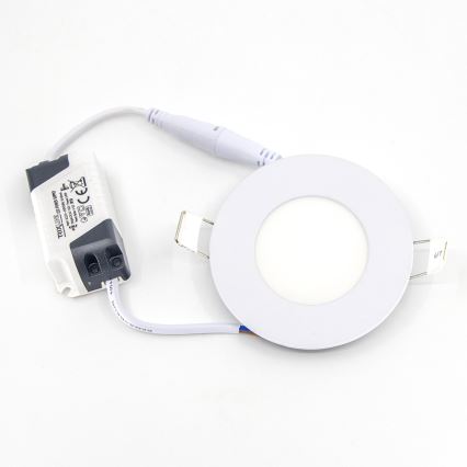 LED-Einbauleuchte QTEC LED/3W/230V 6500K d 8,3 cm