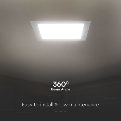 LED-Einbauleuchte SAMSUNG CHIP LED/18W/230V 3000K 22x22 cm weiß