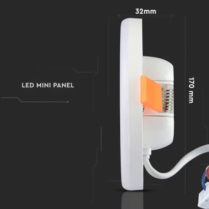 LED-Einbauleuchte SAMSUNG CHIP LED/18W/230V 3000K