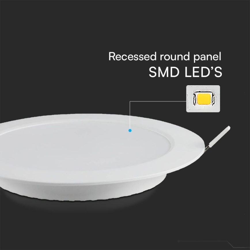 LED-Einbauleuchte SAMSUNG CHIP LED/18W/230V 6500K d 22 cm weiß