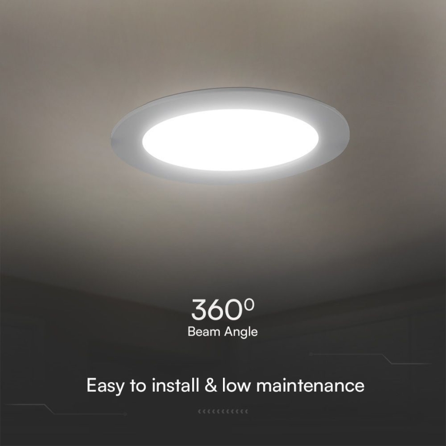 LED-Einbauleuchte SAMSUNG CHIP LED/24W/230V 3000K d 29,4 cm weiß