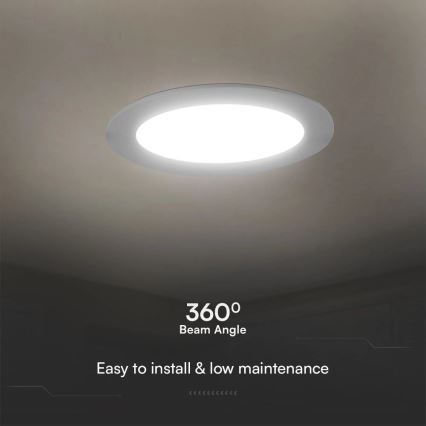LED-Einbauleuchte SAMSUNG CHIP LED/24W/230V 4000K d 29,4 cm weiß